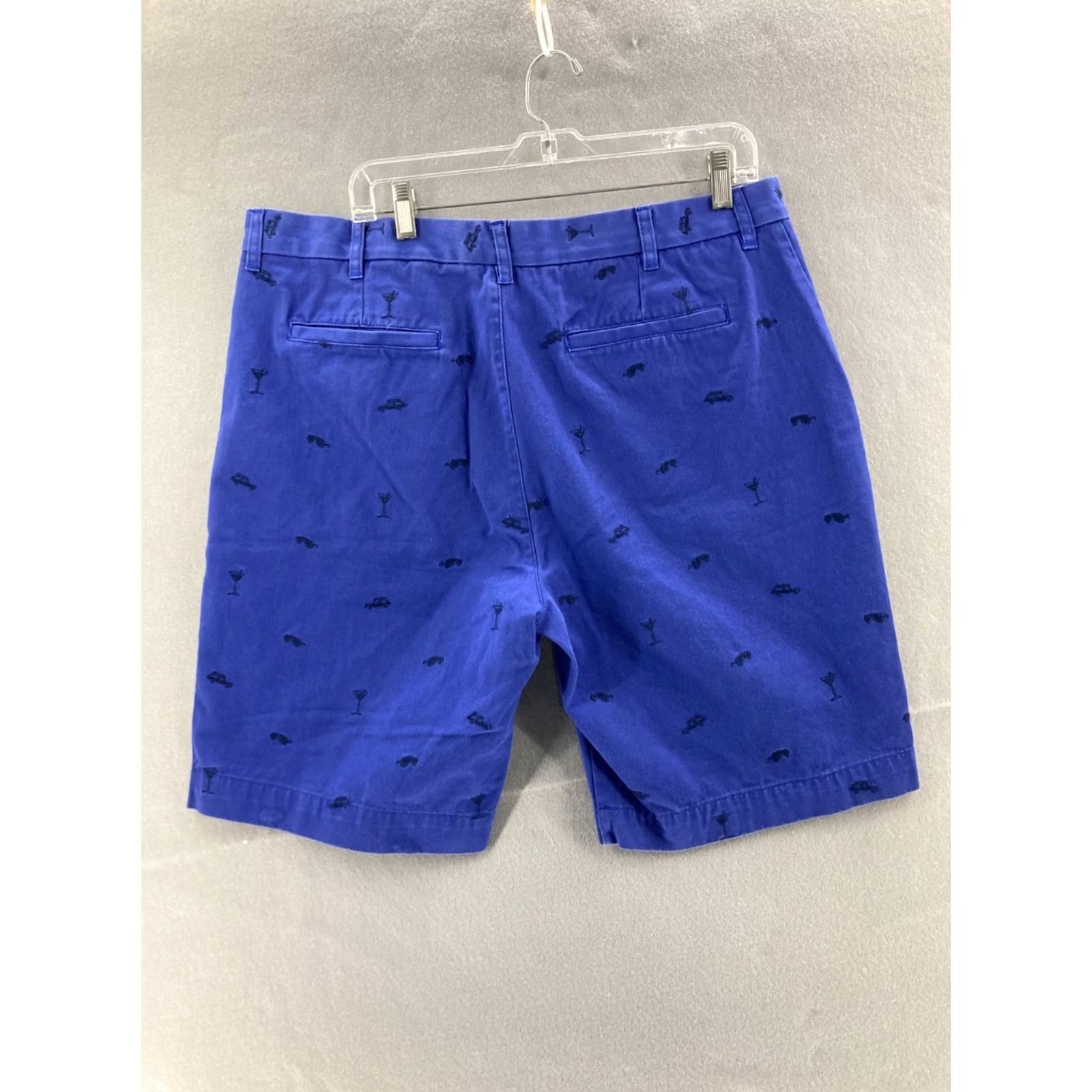 Stafford Stafford Blue Cocktail Cars AOP 38 Regular 5-Pocket Cotton Shorts Mens Shirt/Shorts? Size US 38 / EU 54 - 7 Thumbnail