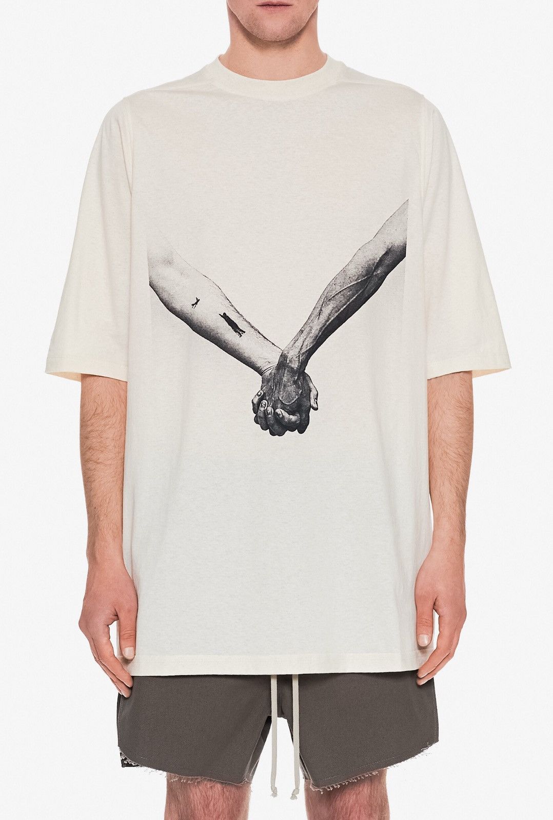 Rick Owens Last Rick Owens Organic Cotton Hands Print Jumbo T-shirt Size US XXL / EU 58 / 5 - 1 Thumbnail