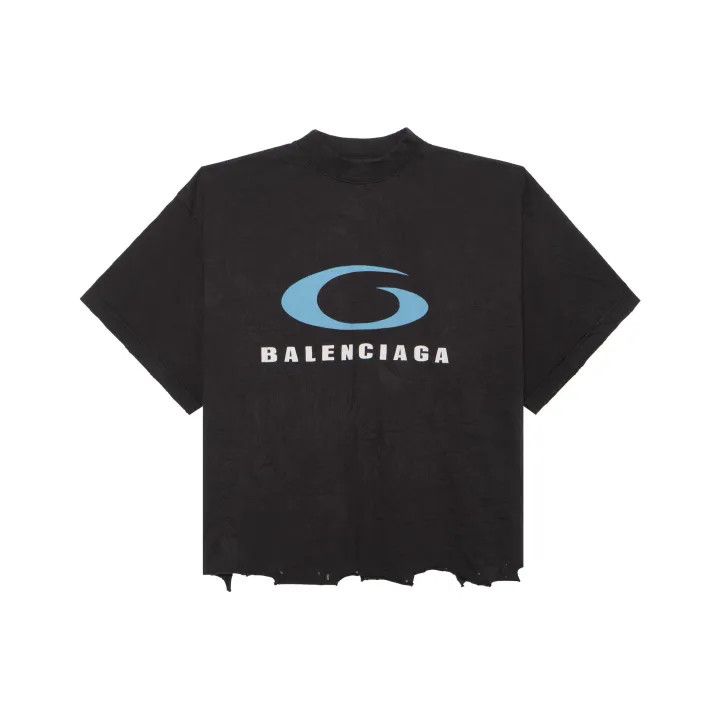 Balenciaga Balenciaga Logo Print Black Short Sleeve T-Shirt 0079 Size US M / EU 48-50 / 2 - 1 Thumbnail