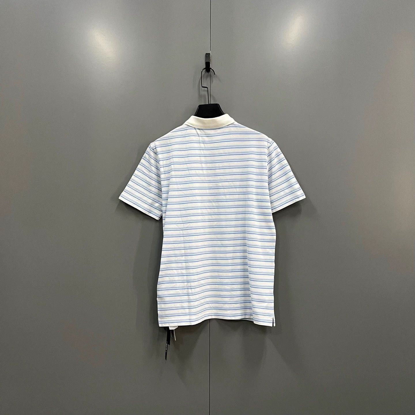 Prada PRADA blue white stripe triangle logo polo shirt L 98 New Size US L / EU 52-54 / 3 - 3 Thumbnail