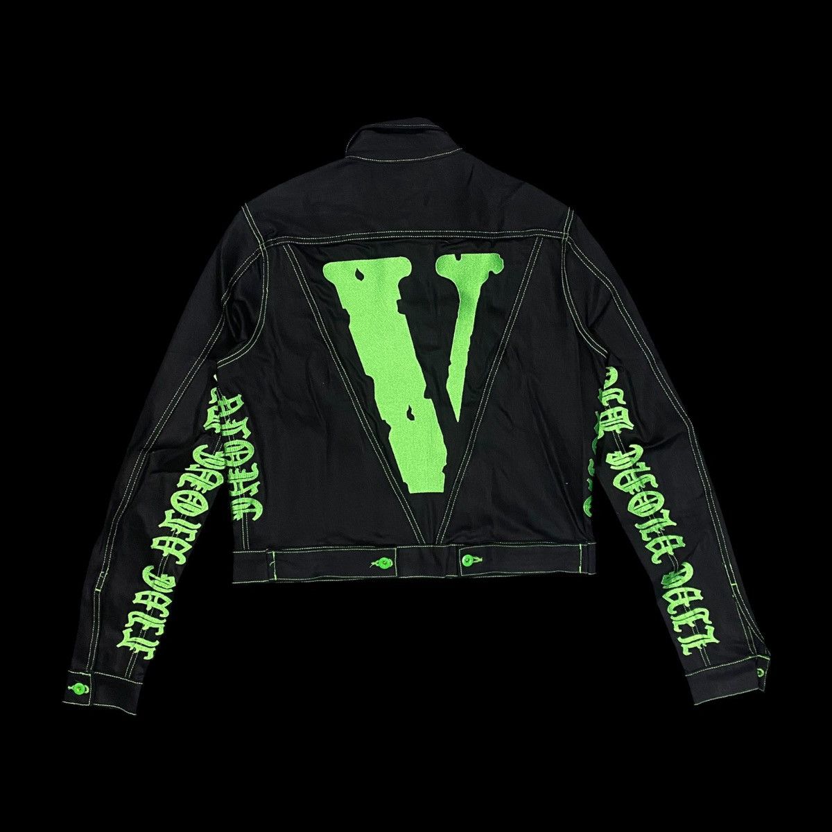 Vlone denim jacket green new arrivals