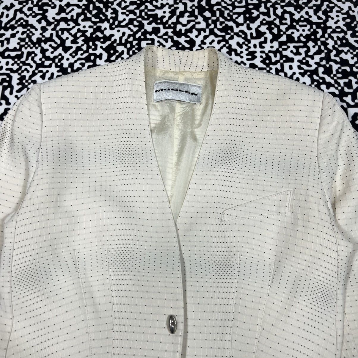 Mugler Vintage Y2K MUGLER Mini Dot Pattern Luxury Classic Blazer Size M / US 6-8 / IT 42-44 - 7 Thumbnail