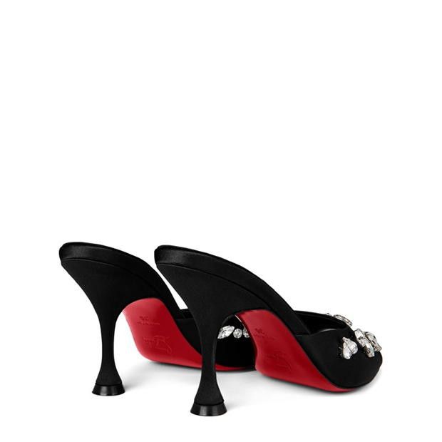 Christian Louboutin Degraqueen Satin Mules Size US 11 / IT 41 - 5 Thumbnail