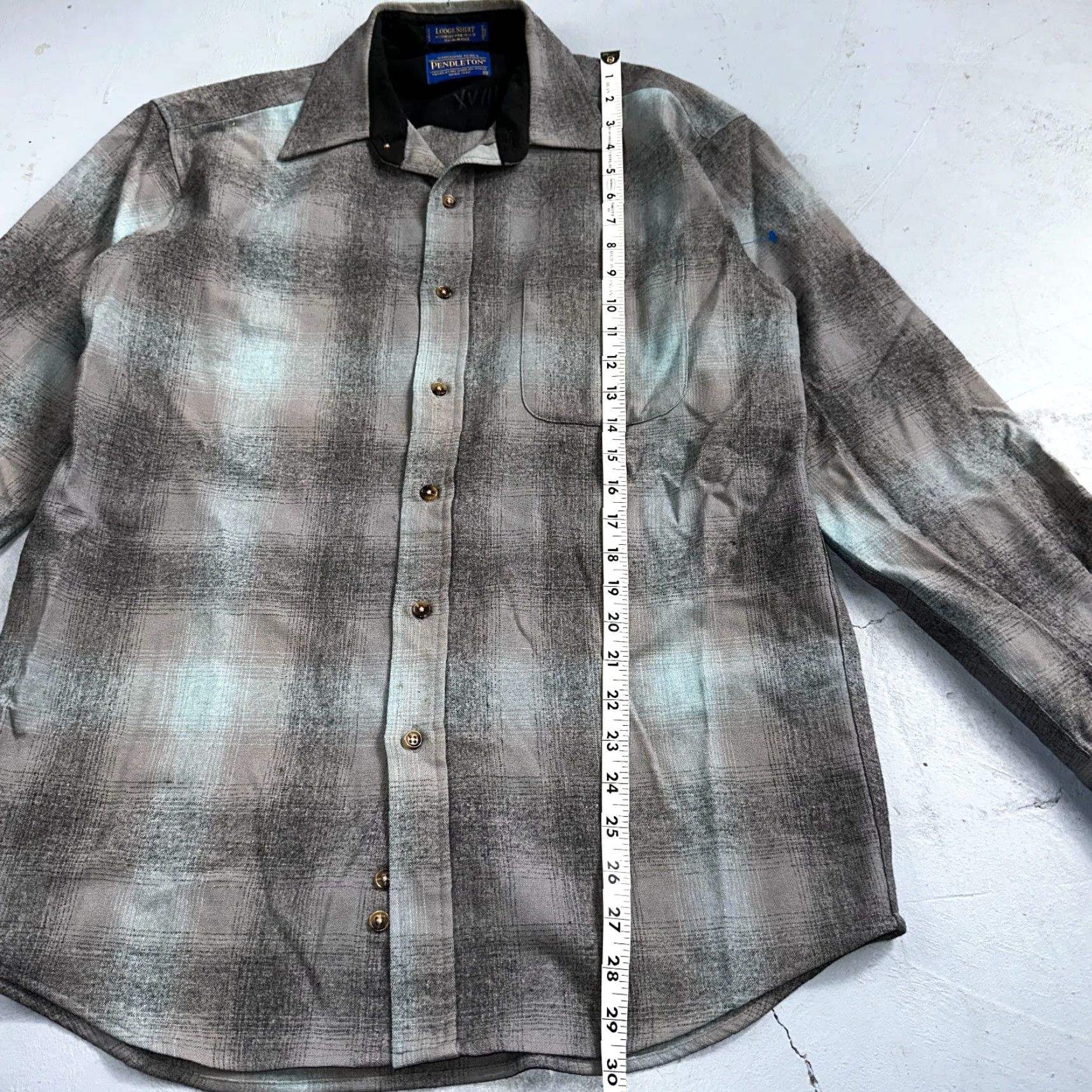 Pendleton VINTAGE Pendleton Men's Wool Plaid Button-Up Shirt Casual Fall Winter Cold Weather 90s Small Size US M / EU 48-50 / 2 - 6 Thumbnail