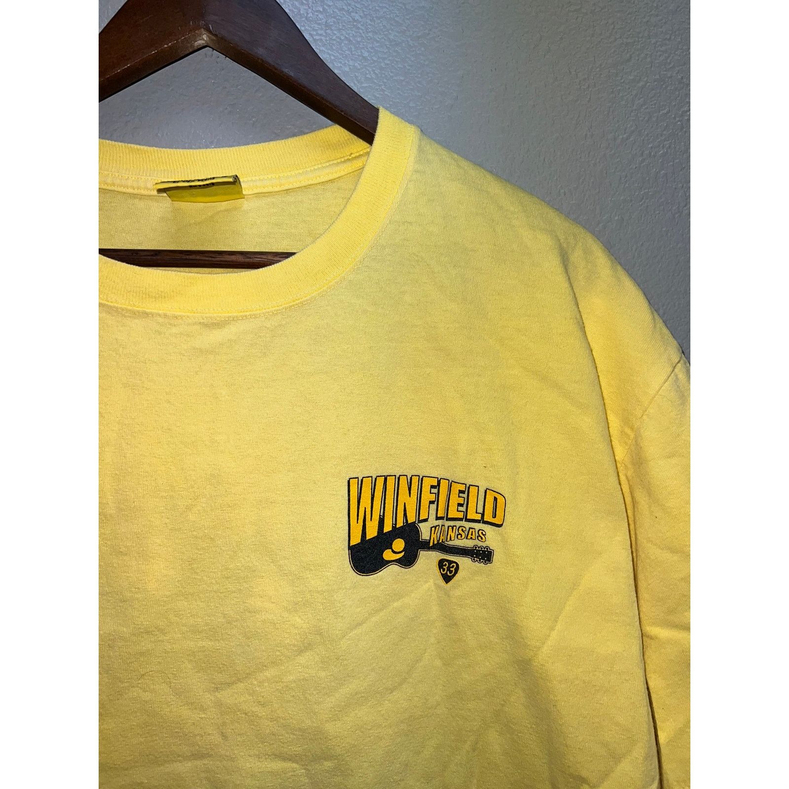 Anvil Vintage Flatpicking Shirt National Winfield Kansas Yellow L Size US L / EU 52-54 / 3 - 3 Thumbnail