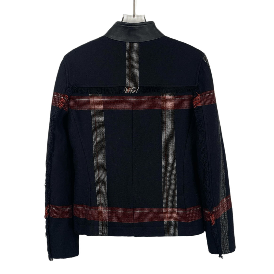 Hermes Hermes Colorblock Striped Wool & Leather Jacket 36 XS Size XS / US 0-2 / IT 36-38 - 6 Thumbnail