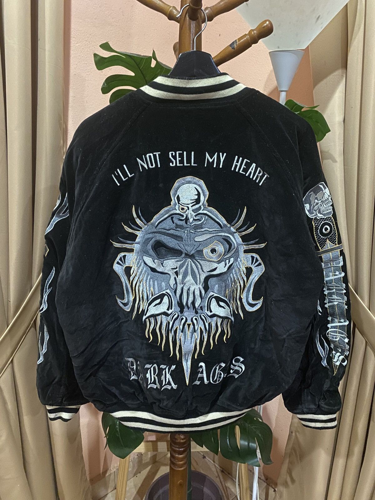 Japanese Brand High Spirits I’ll Not Sell My Heart Skull Embroidered Bomber Size US M / EU 48-50 / 2 - 3 Thumbnail