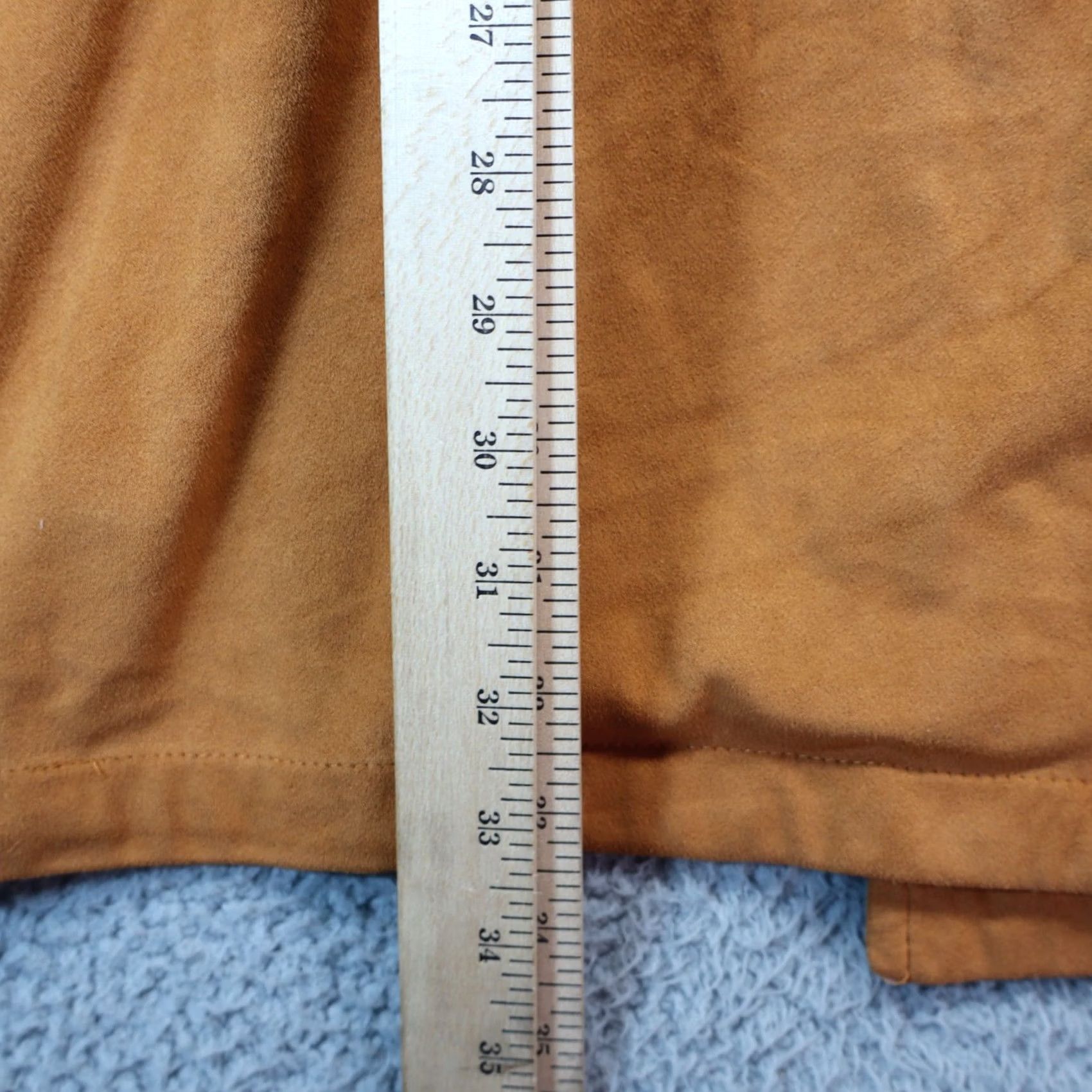 Vintage Kendall + Kylie Women Long Jacket Vest Orange Velour Button L Size L / US 10 / IT 46 - 3 Thumbnail