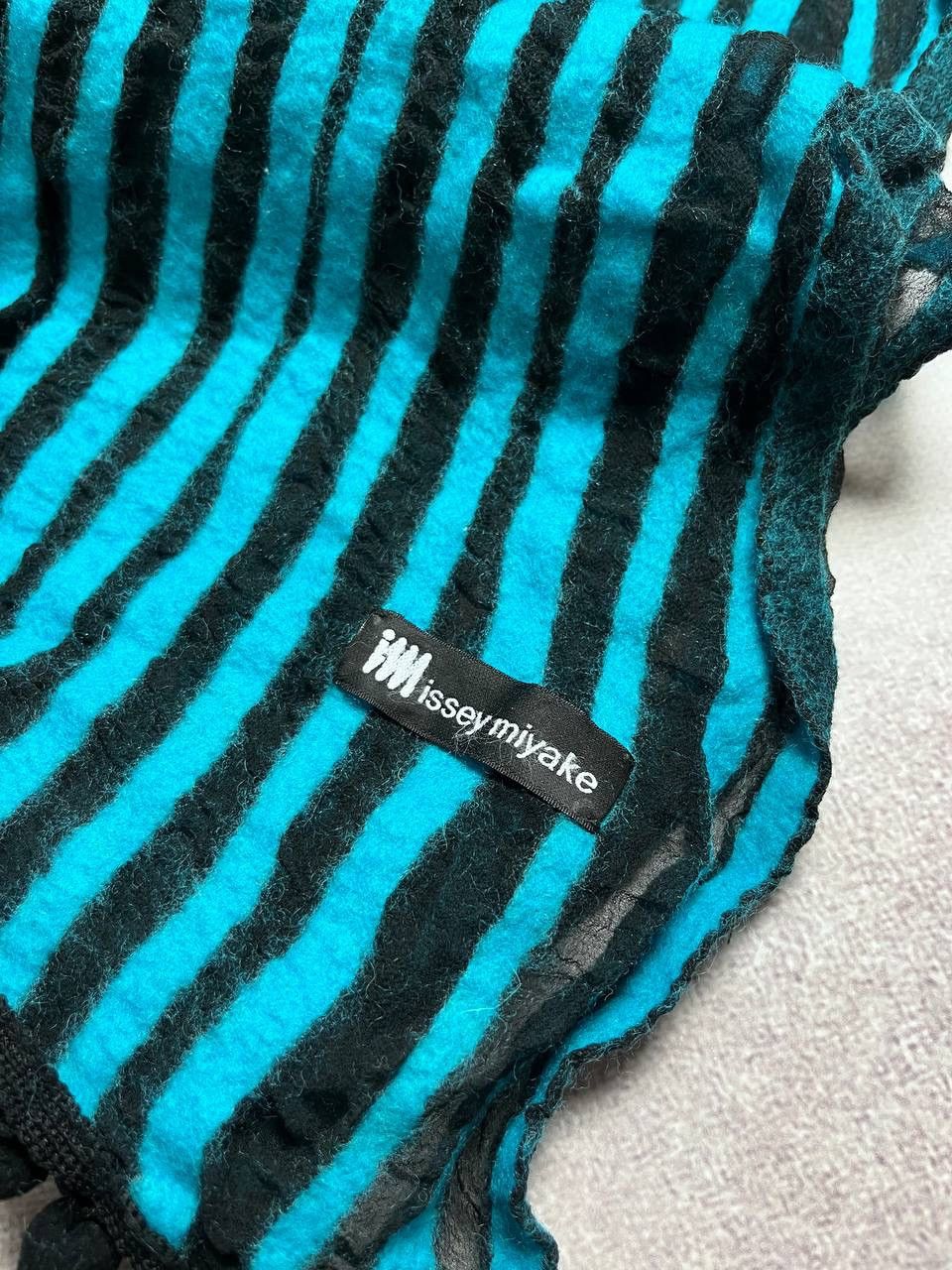 Issey Miyake × Vintage Vintage Issey Miyake Striped Scarf Os Size ONE SIZE - 3 Thumbnail