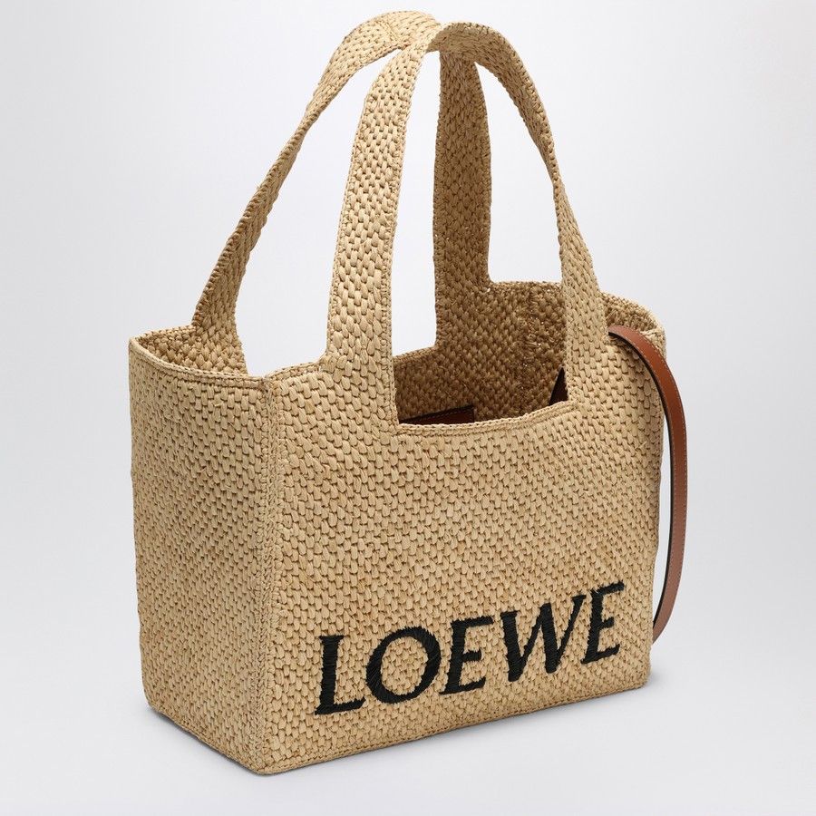 Loewe o1d2blof0824 Size: OS / Font Large Raffia Bag in Beige Size ONE SIZE - 2 Thumbnail