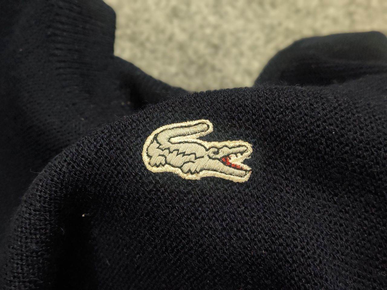 Lacoste Vintage 90's Lacoste Chemise Acrylic Knit Dark Blue Sweater Size US L / EU 52-54 / 3 - 11 Thumbnail