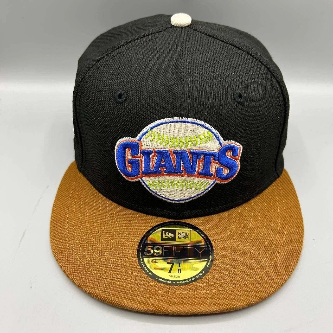 New Era San Francisco Giants Hat Men 7 1/8 Black MLB Fitted Cap New Size ONE SIZE - 2 Thumbnail