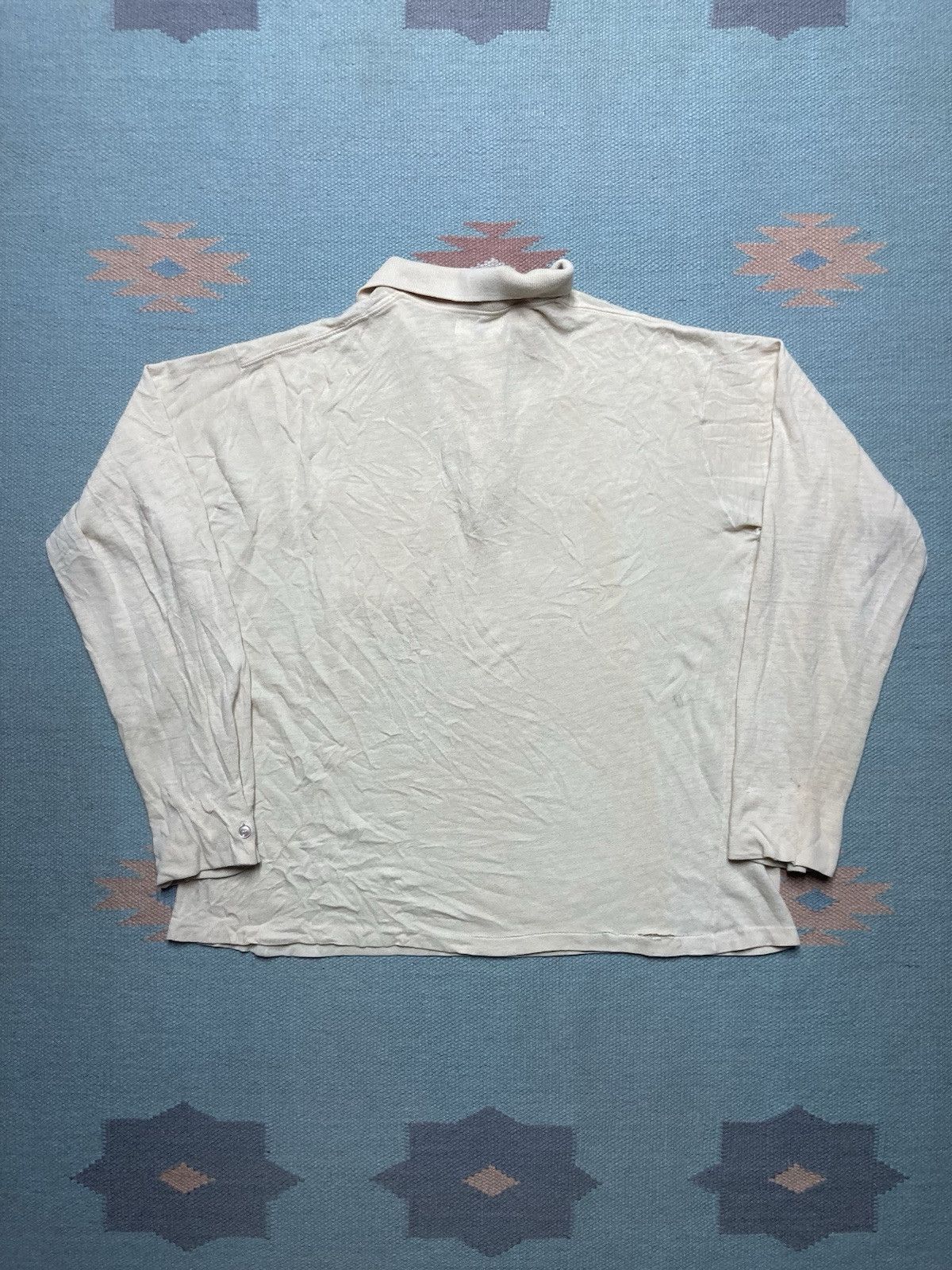 Van Heusen × Vintage Vtg 60s polo shirt Van Heusen acrylic distressed blank XL Size US XL / EU 56 / 4 - 7 Thumbnail