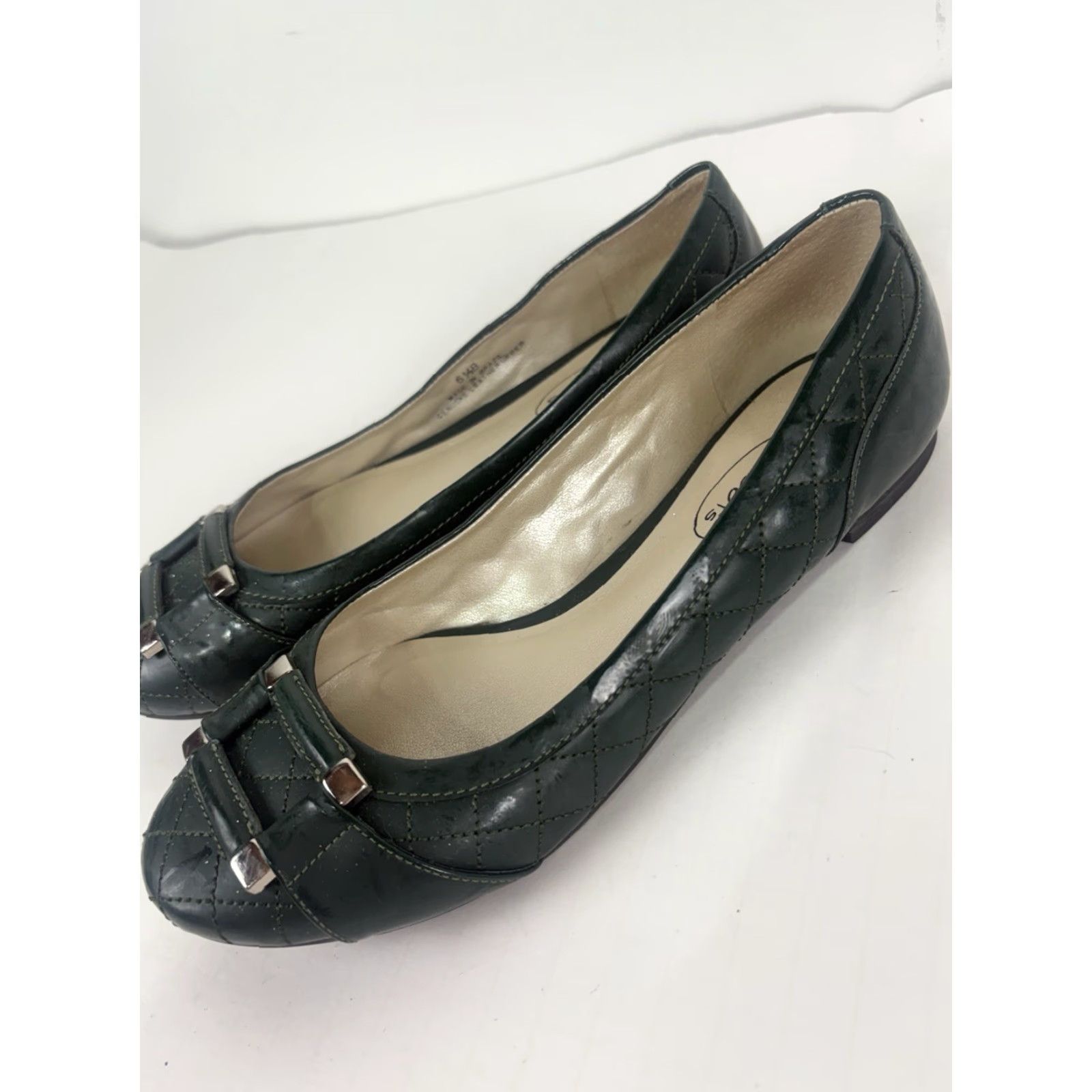 Talbots VINTAGE Talbots Leather Flats Womens Size 6.5B Green Casual Dressy City Style Brazil Size US 7 / IT 37 - 2 Thumbnail