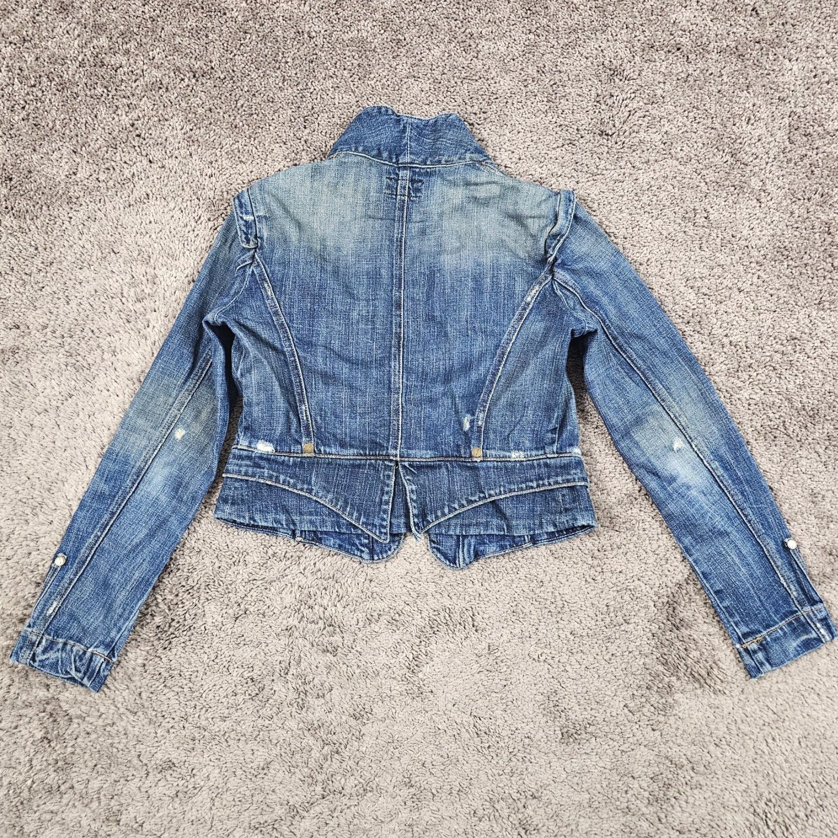 Vintage VINTAGE Current/Elliott Denim Jacket Womens Small Blue 90s Casual Pockets United States Size XS / US 0-2 / IT 36-38 - 6 Thumbnail