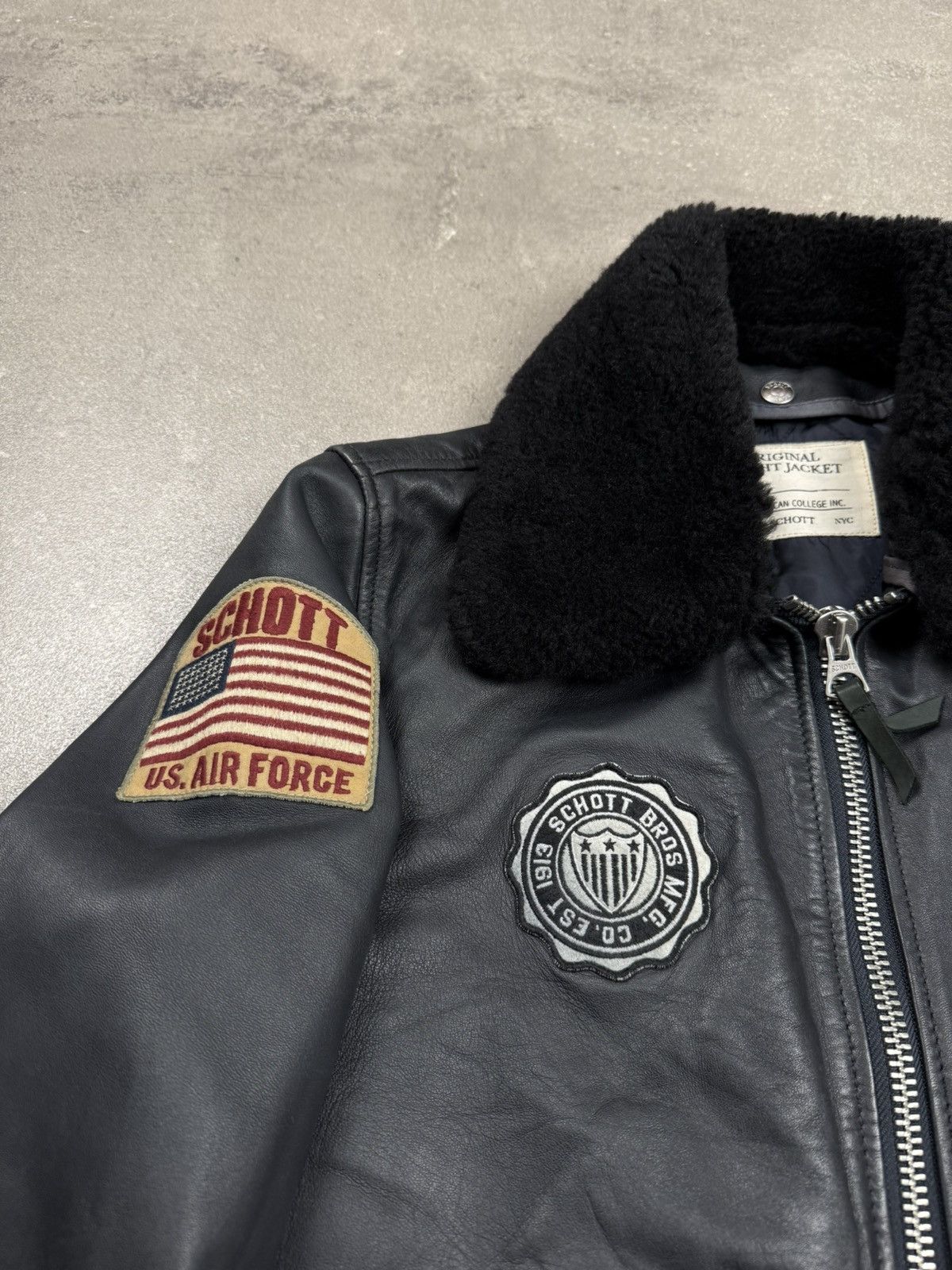 Schott Schott leather jacket patch vintage street wear 2000s Size US S / EU 44-46 / 1 - 3 Thumbnail