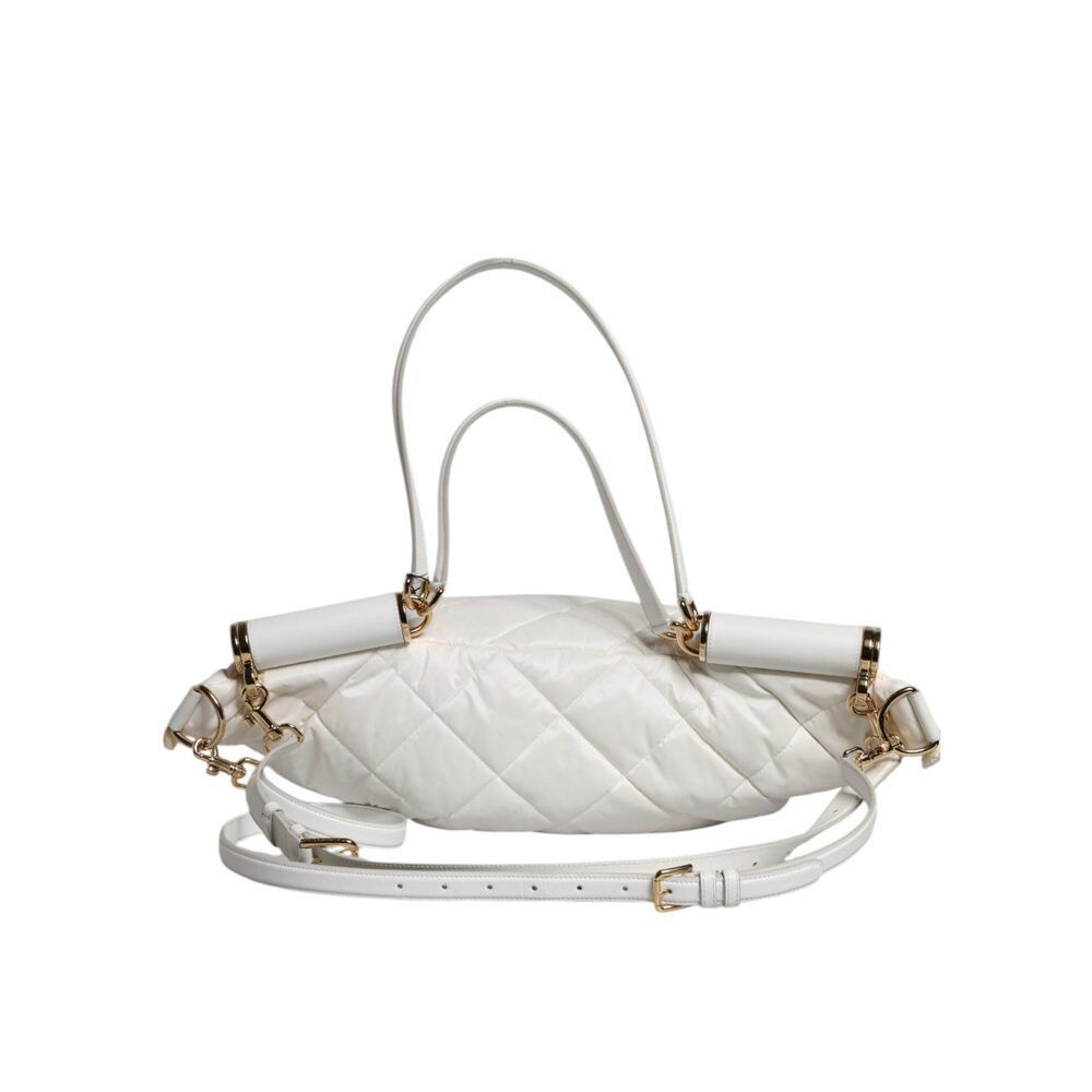 Dolce & Gabbana Dolce & Gabbana White Quilted Logo Plaque Belt Waist Fanny P Size ONE SIZE - 5 Thumbnail