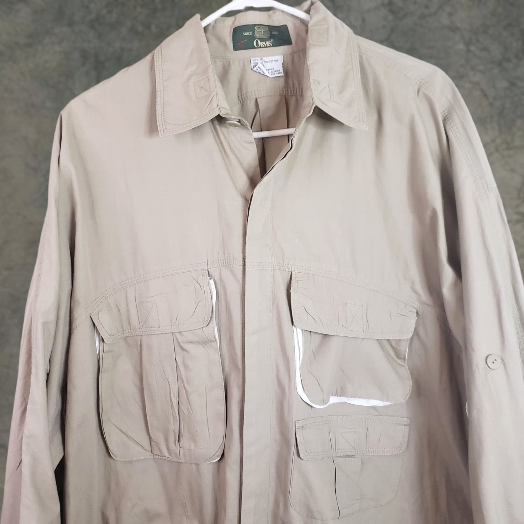 Orvis VINTAGE Orvis Brown Check Roll Sleeve Fishing shirt Men’s XL Oversized Size US XL / EU 56 / 4 - 1 Thumbnail