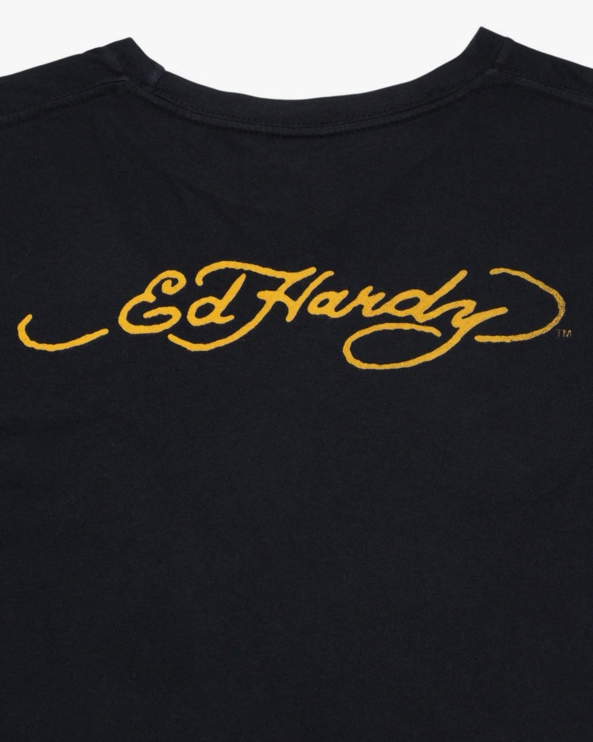 Ed Hardy 2000S ED HARDY LOVE HEARTS TATTOO GRAPHIC TEE - BLACK Size US L / EU 52-54 / 3 - 4 Thumbnail