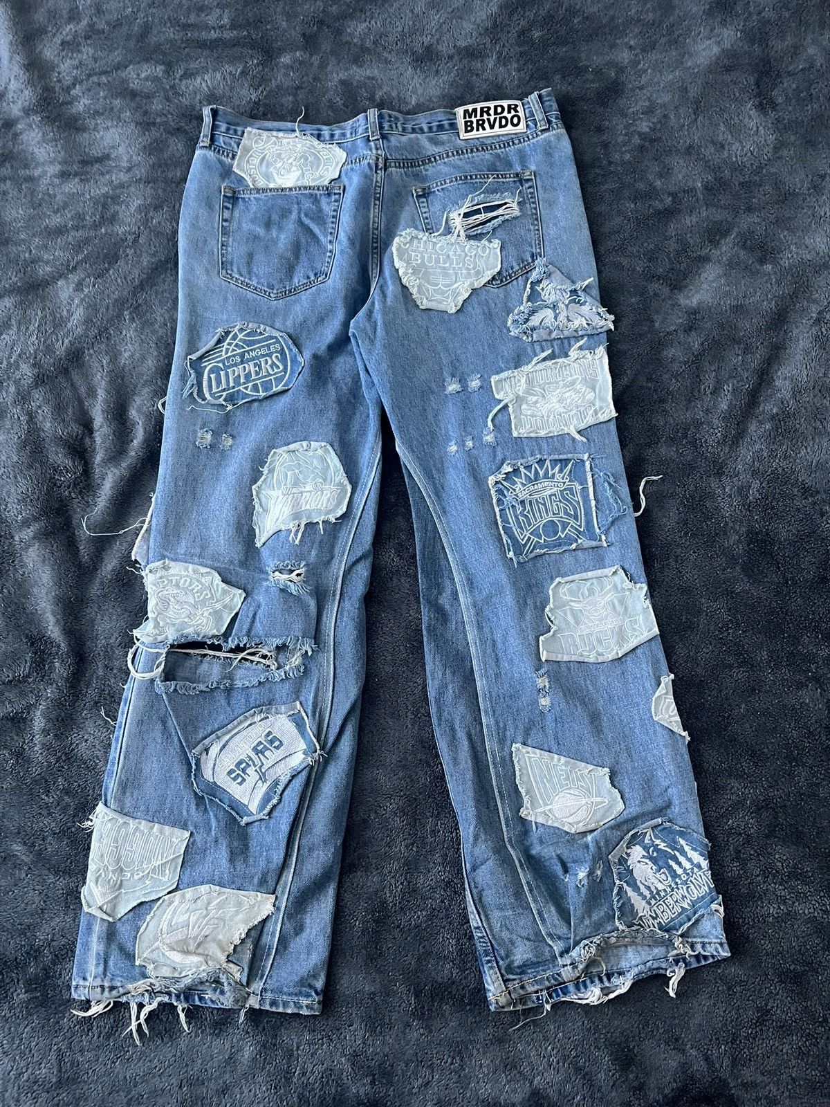 Who Decides War Who Decides War NBA Patchwork Denim Size US 36 / EU 52 - 2 Thumbnail