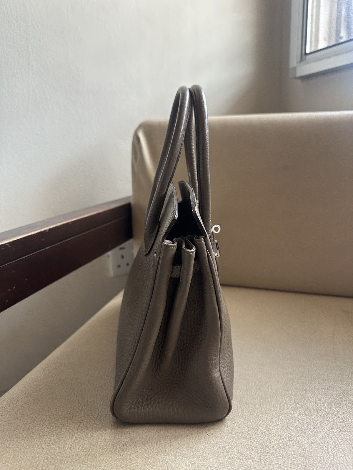 Japanese Brand Custom made Leather Etoupe Birkin Bag Size ONE SIZE - 3 Thumbnail