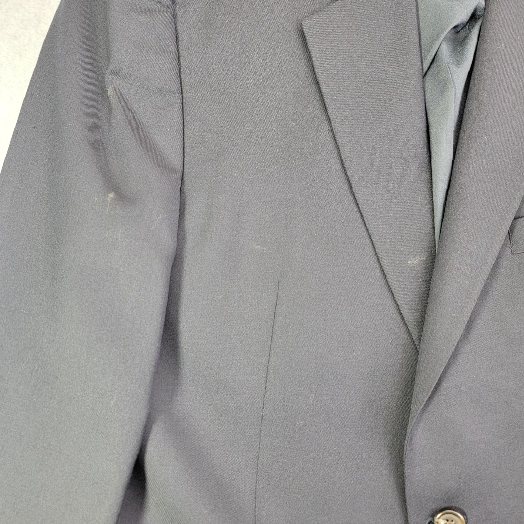 Ralph Lauren VINTAGE Lauren Ralph Lauren Blazer Mens 46 Blue Wool 2 Button Canada Size 46R - 3 Thumbnail