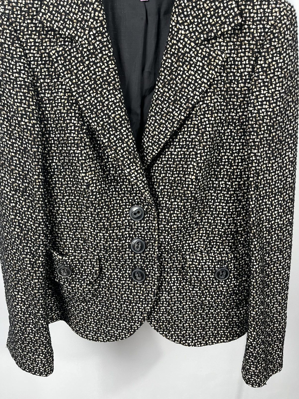 Escada Escada Edition Women’s Tweed Wool Blazer Black White Size 40 Size M / US 6-8 / IT 42-44 - 3 Thumbnail