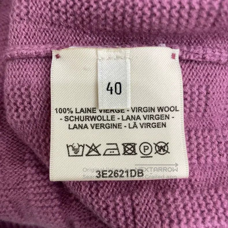 Hermes Hermes Purple Embossed Turtleneck Sweater Size S / US 4 / IT 40 - 4 Thumbnail