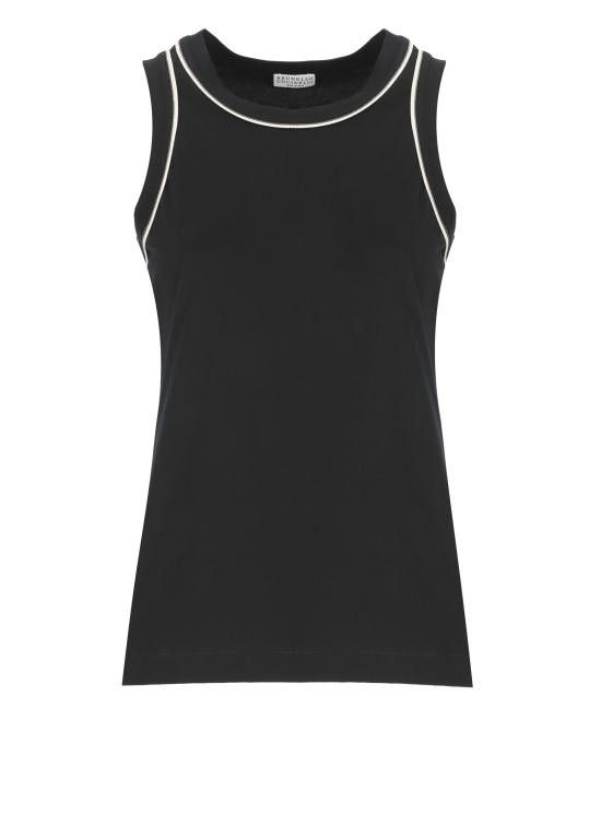 Brunello Cucinelli BRUNELLO CUCINELLI Women Tops M0T81FP340 CDW23 Black Size M / US 6-8 / IT 42-44 - 1 Thumbnail