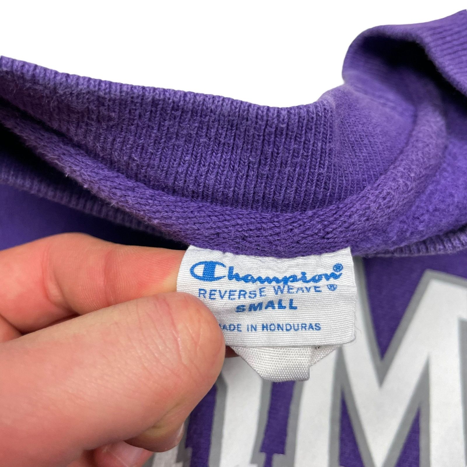 Champion × Vintage Champion Furman Women's Purple Crew Neck Sweatshirt Small Size S / US 4 / IT 40 - 7 Thumbnail