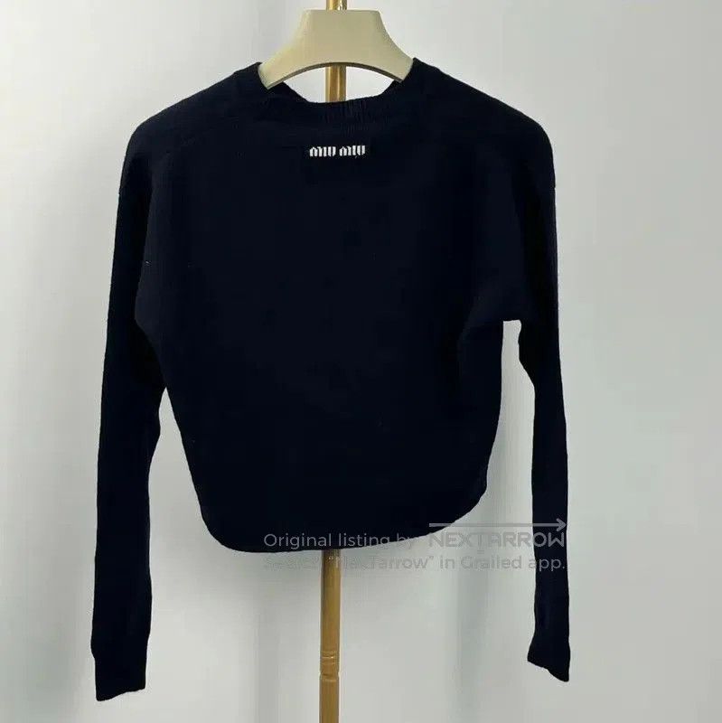 Miu Miu Miu Miu Black Wool Pullover Sweater . Size M / US 6-8 / IT 42-44 - 2 Thumbnail