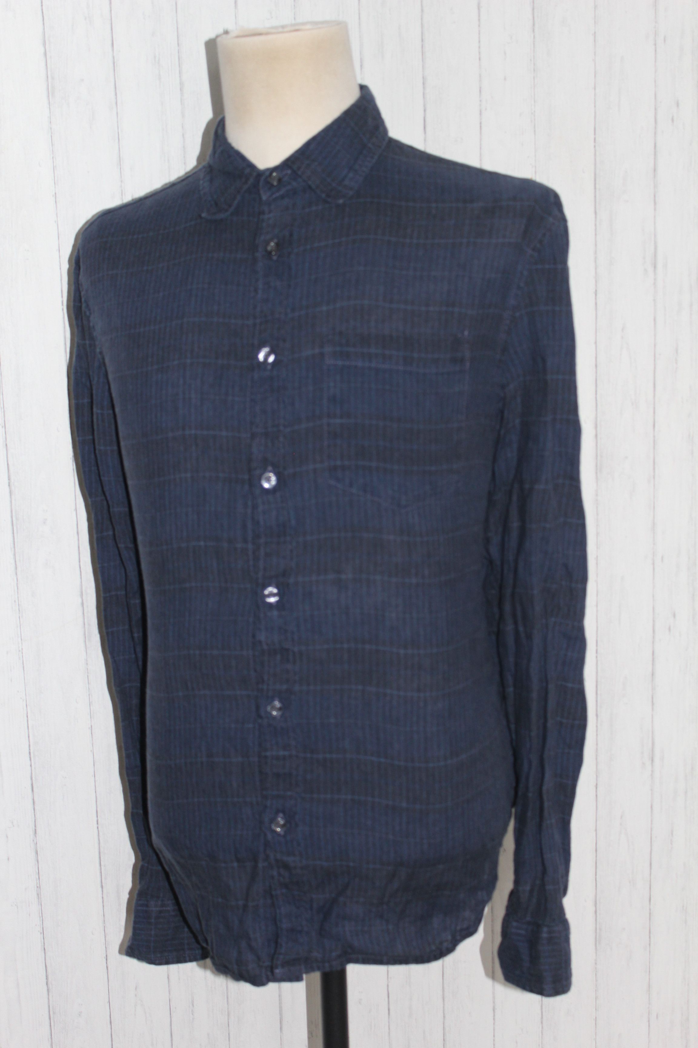 Armani Exchange Men's Armani Exchange Long Sleeve Linen Shirt Top Size L Size US L / EU 52-54 / 3 - 2 Thumbnail
