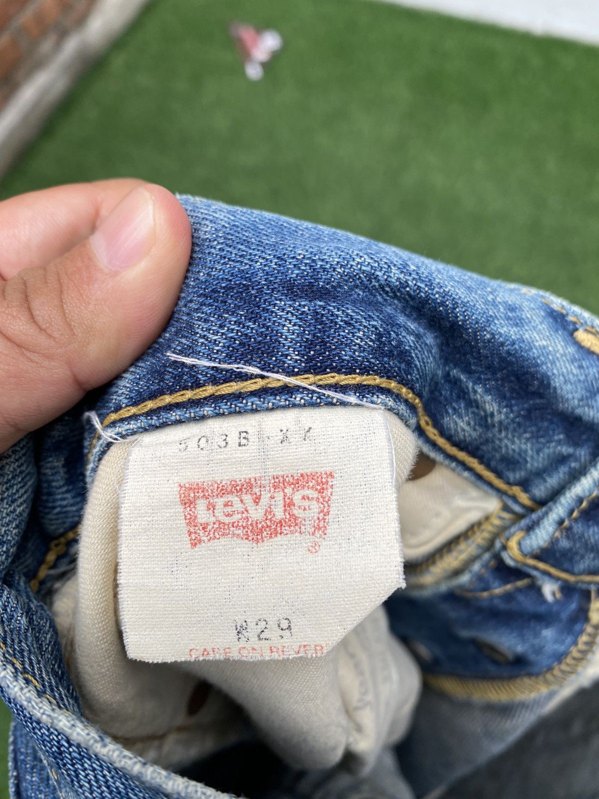 Levi's Vintage Clothing W29x30.5 Vintage levi's 503B Redline big E made in JAPAN Size US 29 - 9 Thumbnail
