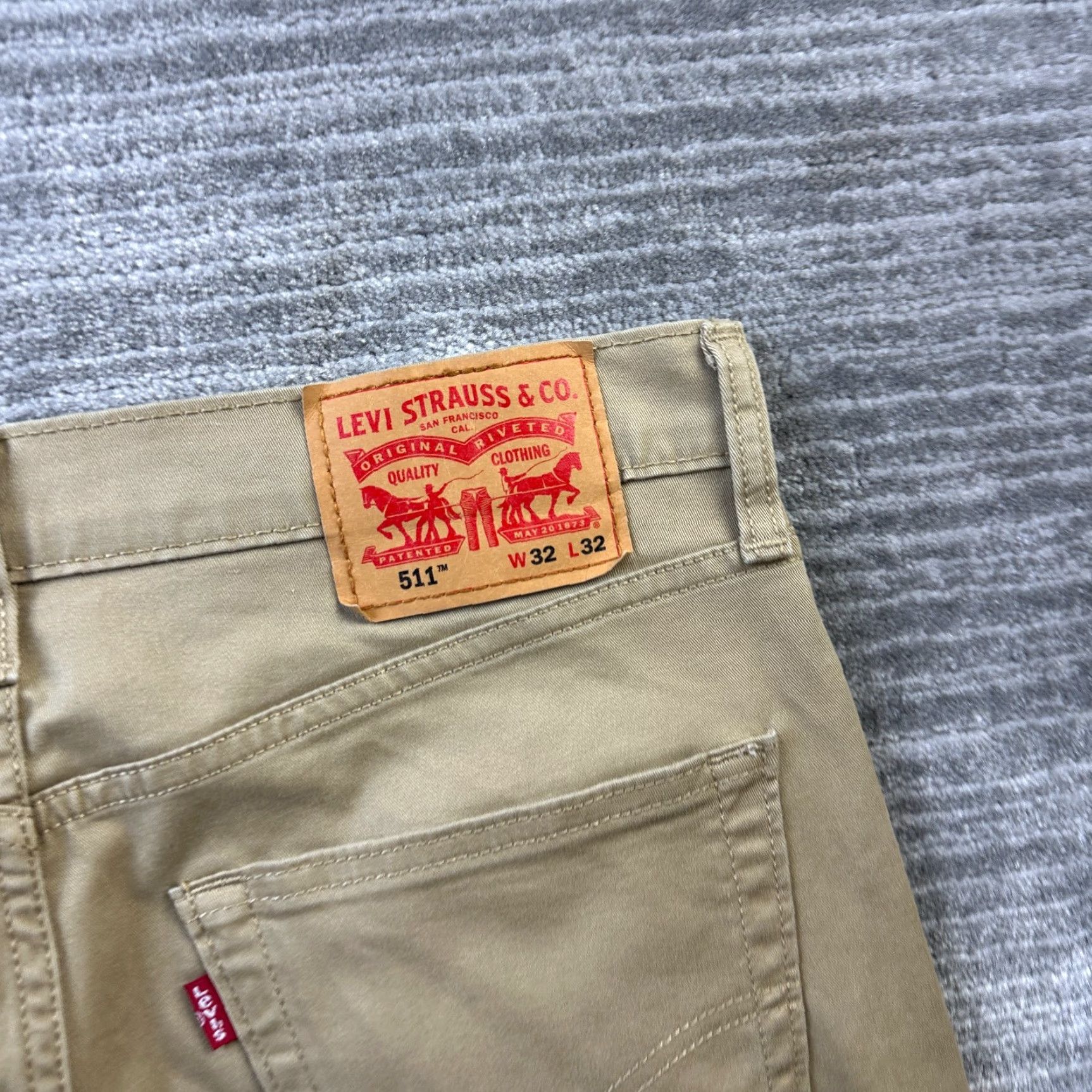 Levi's Levi's 511 Slim Pants Mens 32x32 Beige Chino Flat Front 5-Pocket Casual Vintage: No Size US 32 / EU 48 - 6 Thumbnail