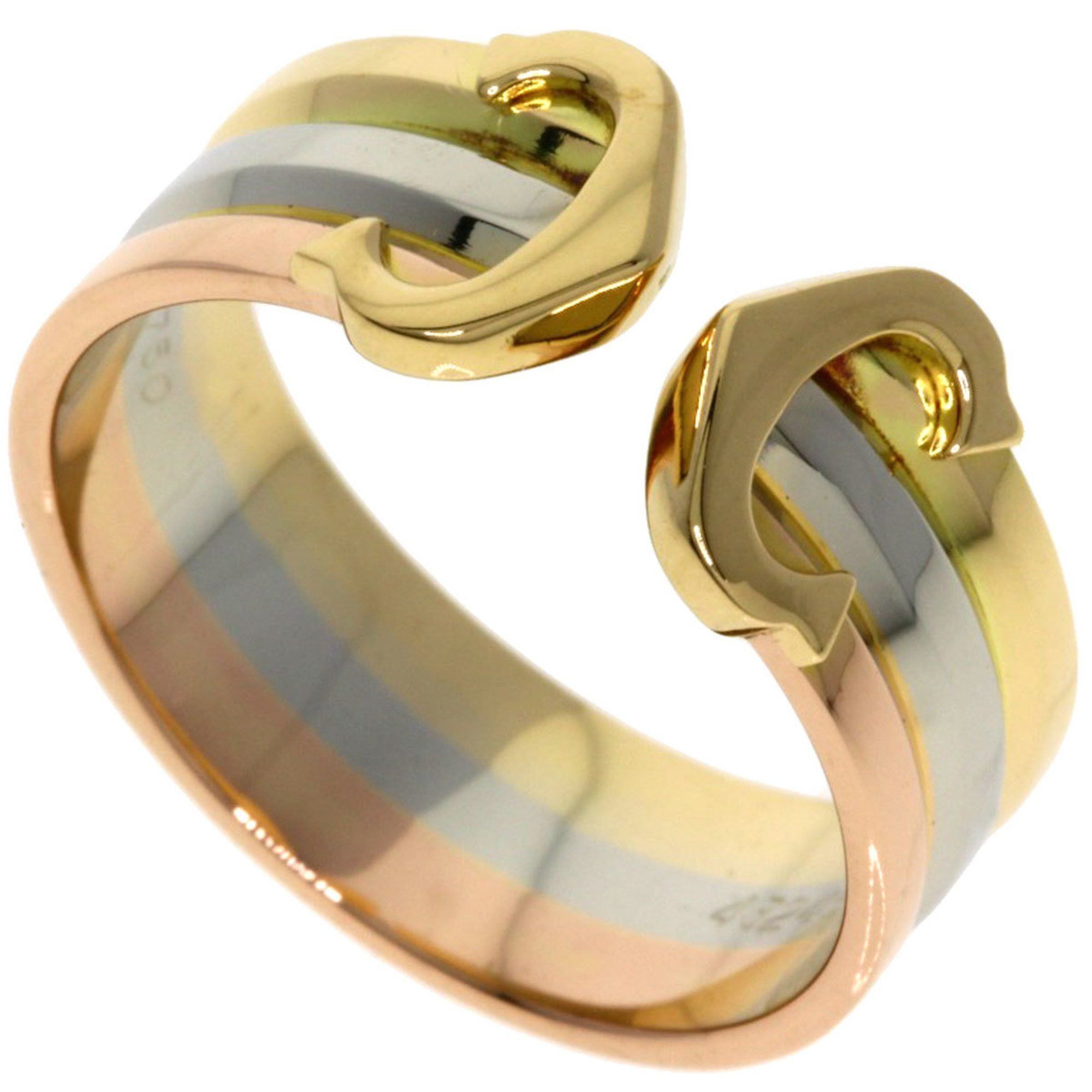 image of Cartier 2C Ring 48 K18 Yellow Gold/k18Wg/k18Pg Women's Cartier