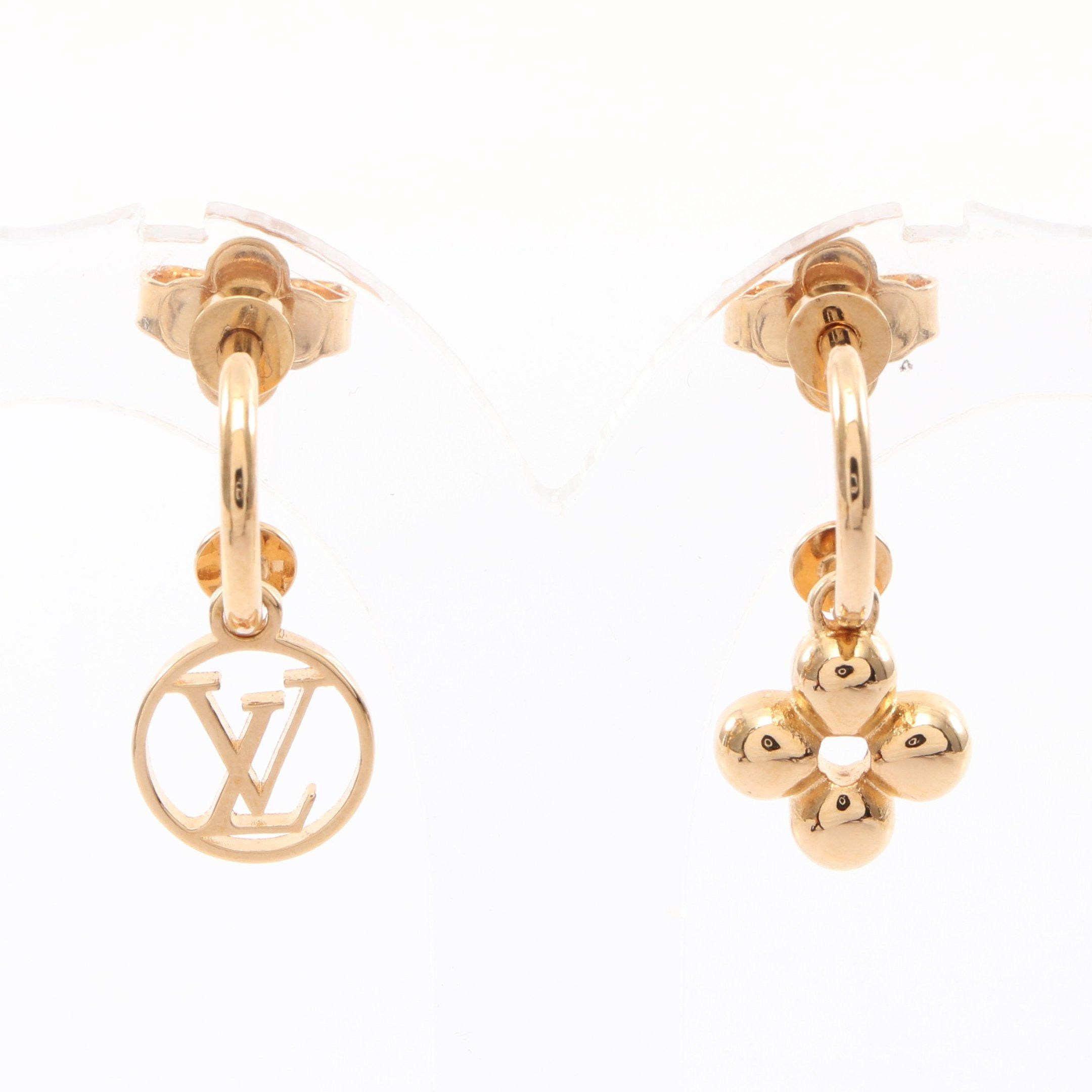 Louis Vuitton Louis Vuitton Bookle Dreille Blooming Earrings Gp Gold Size ONE SIZE - 1 Thumbnail