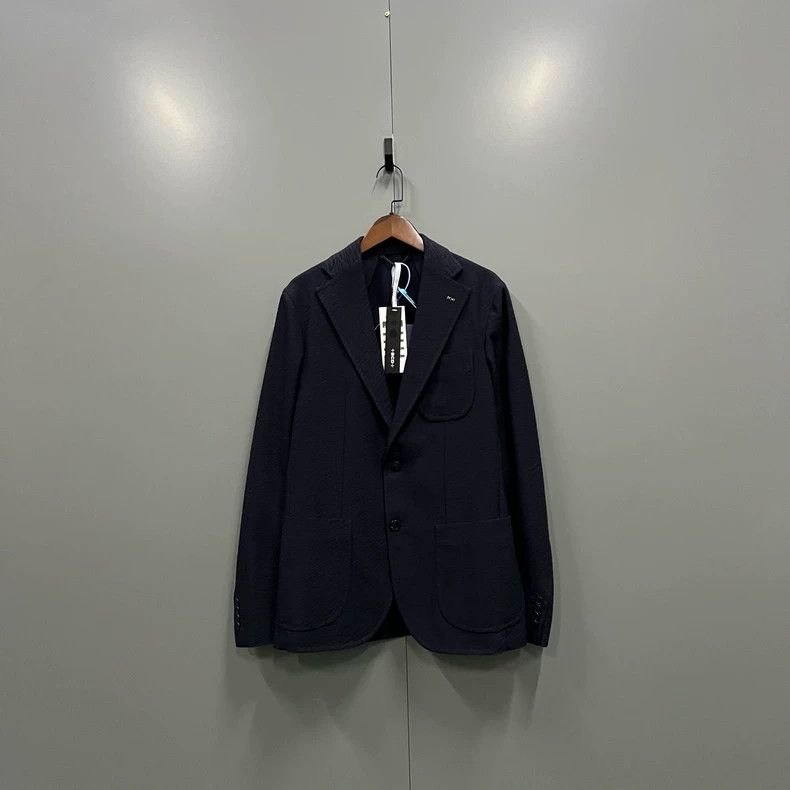 Louis Vuitton Louis Vuitton Navy blue suit with full print 2501-Nextarrow Size 50R - 2 Thumbnail