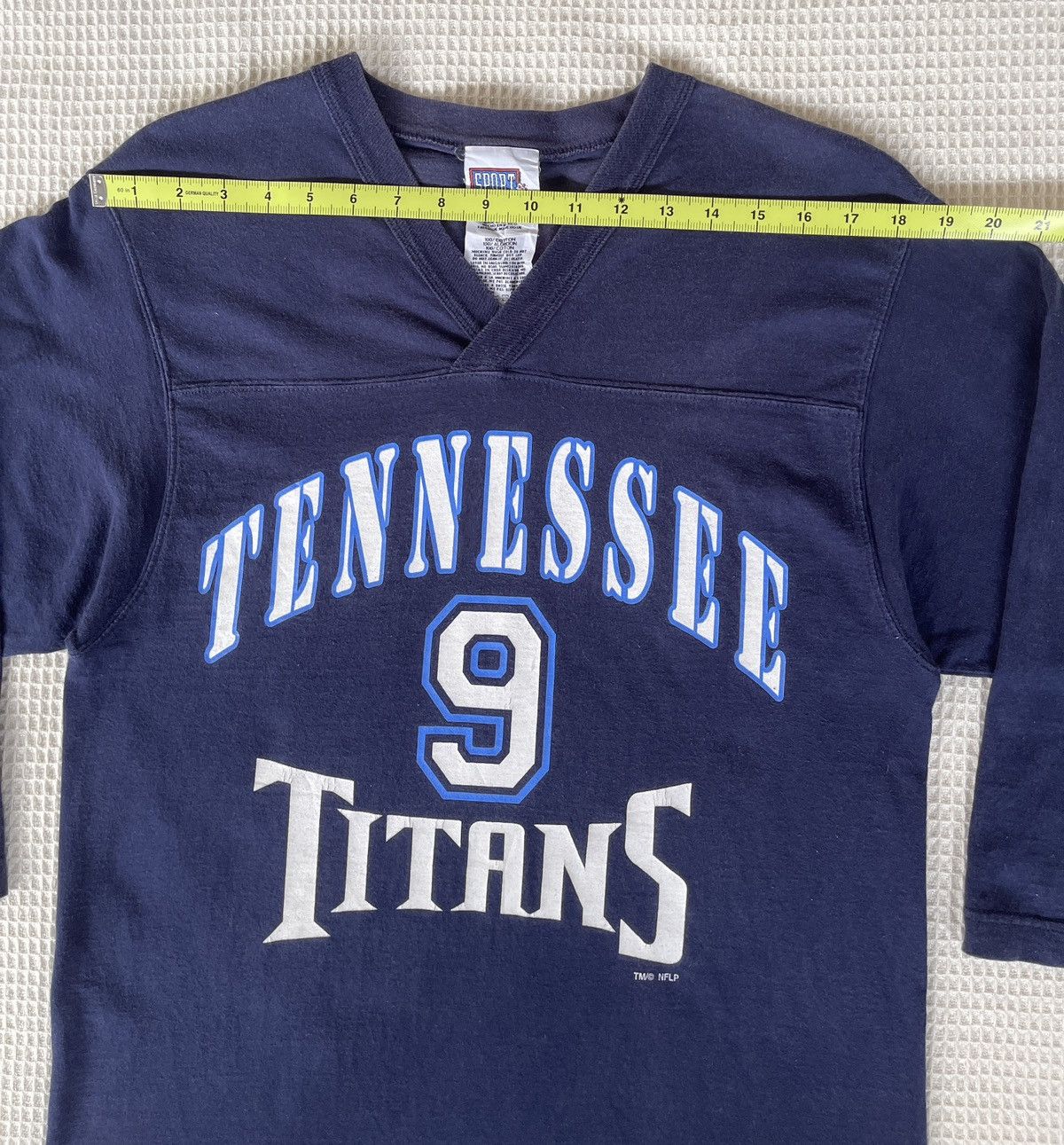 Born X Raised × NFL Vintage 00s🔥NFL TENNESSEE TITANS🔥Mc NAIR 3Quarter V Neck Tee Size US M / EU 48-50 / 2 - 11 Thumbnail