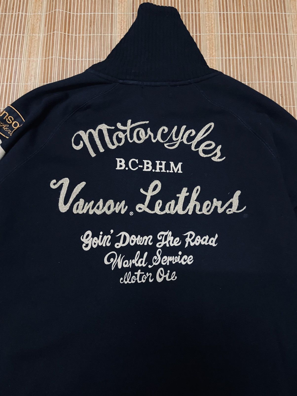 Vanson Leathers VANSON COTTON BOSTON MASS ZIPPER SWEATER Size US XL / EU 56 / 4 - 13 Thumbnail