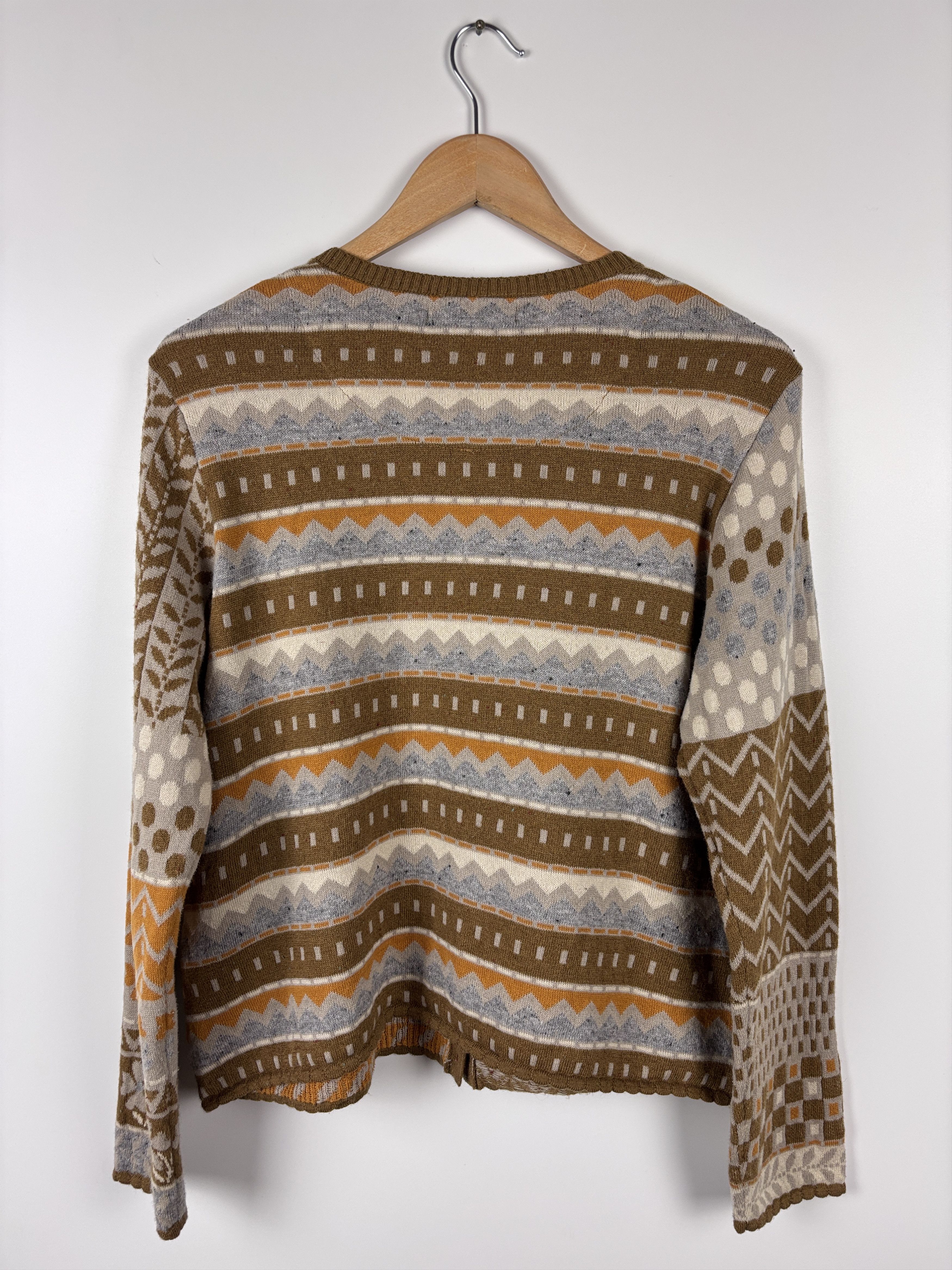 Gudrun Sjoden Gudrun Sjoden Floral Abstract Cardigan Sweater Cotton Wool L Size L / US 10 / IT 46 - 5 Thumbnail