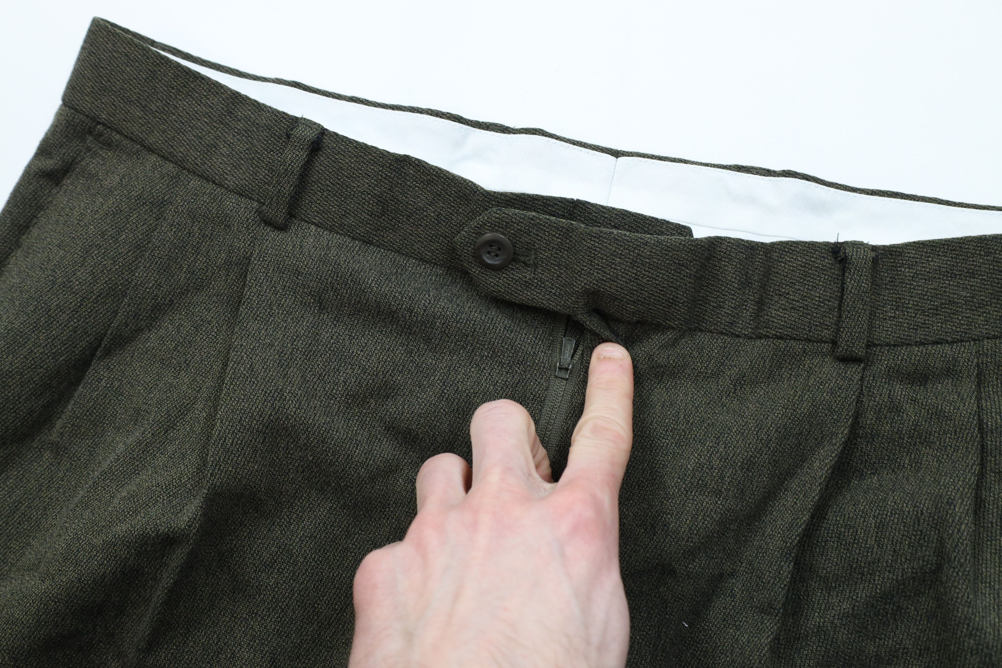 Vintage Vintage 90s Streetwear Gabardine Knit Wide Leg Chino Pants Size US 38 / EU 54 - 7 Thumbnail