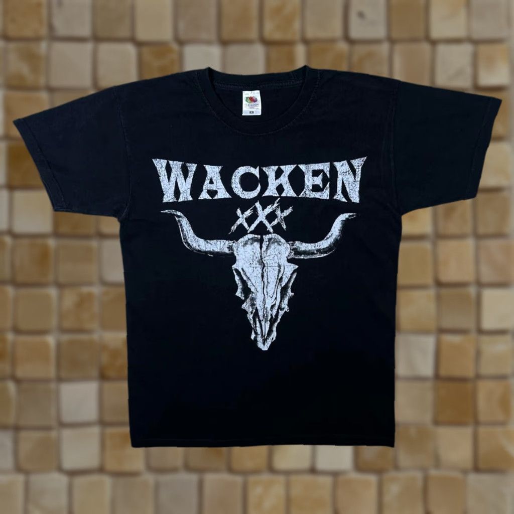 Fruit Of The Loom Wacken XXX Heavy Metal Hard Rock Punk Music Band Festival Black T-Shirt M Mens Short Sleeve Cotton Graphic Print Front Back Size US M / EU 48-50 / 2 - 1 Thumbnail