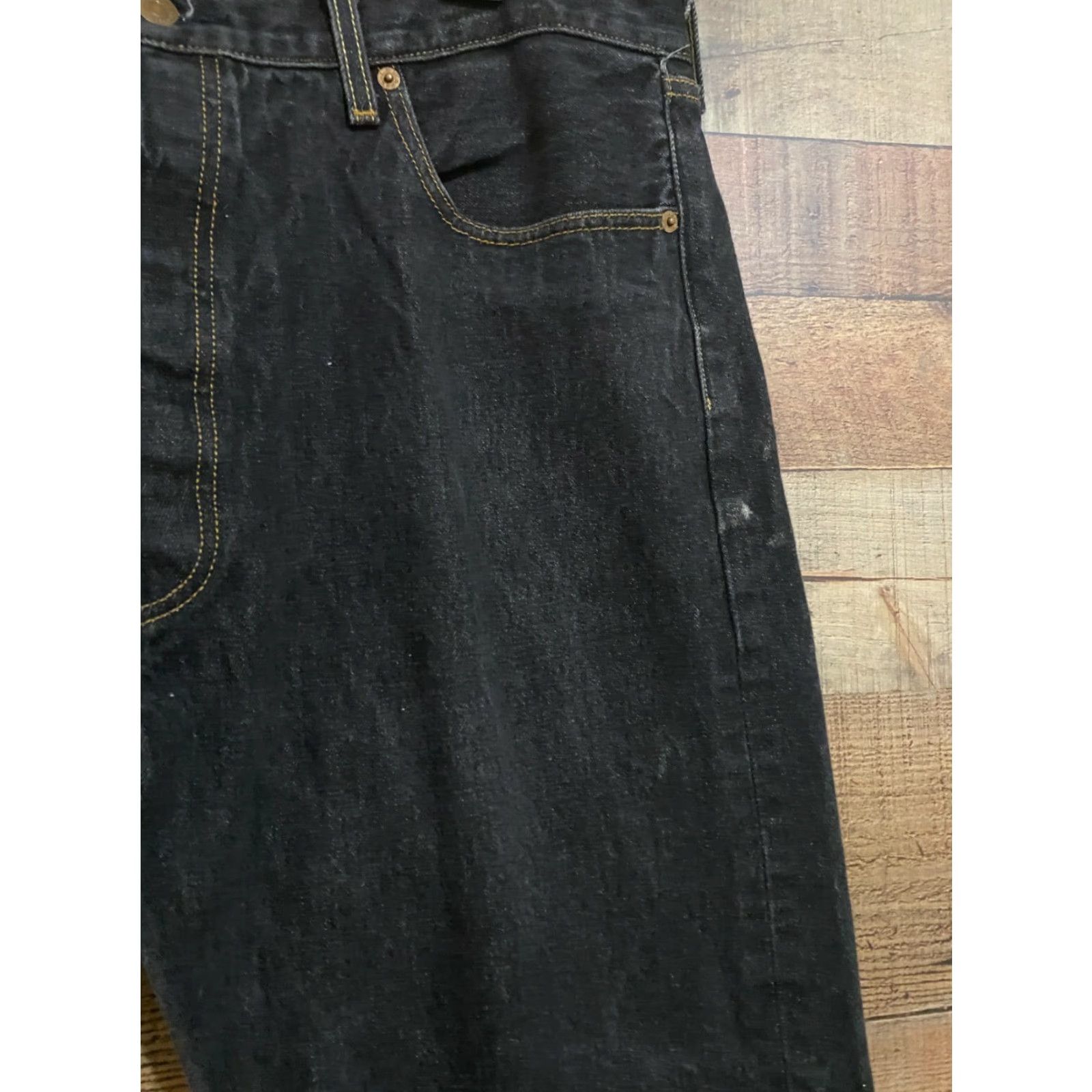 Levi's VINTAGE Levi’s 501 XX Jeans Black Straight Button Fly 40X32 Men Reg Regular 90s Classic Denim Charcoal Wash Belt Loops Inseam 32 Size US 38 / EU 54 - 2 Thumbnail