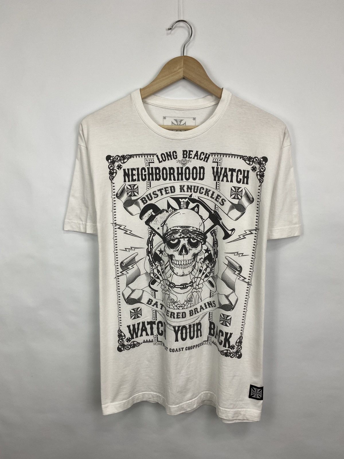West Coast Choppers 🇺🇸 Vintage Y2K West Coast Choppers Neighborhood Skull T-Shirt Size US XL / EU 56 / 4 - 3 Thumbnail