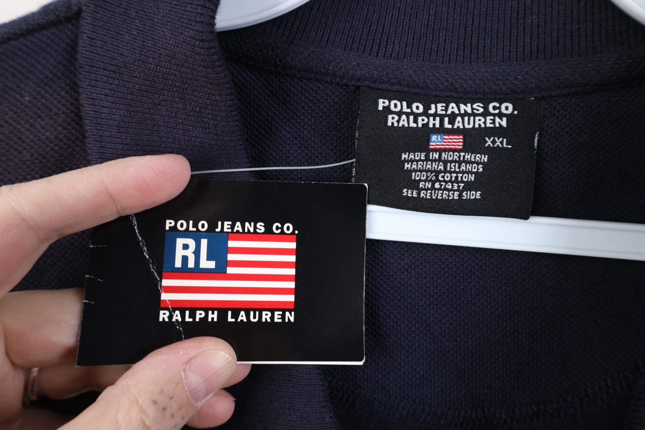 Polo Ralph Lauren Deadstock Vintage 90s Ralph Lauren Flag Golf Polo Shirt USA Size US XXL / EU 58 / 5 - 8 Thumbnail