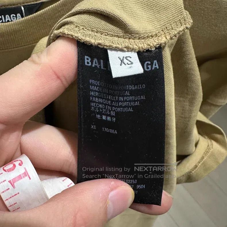 Balenciaga Small Logo Embroidered Short Sleeve