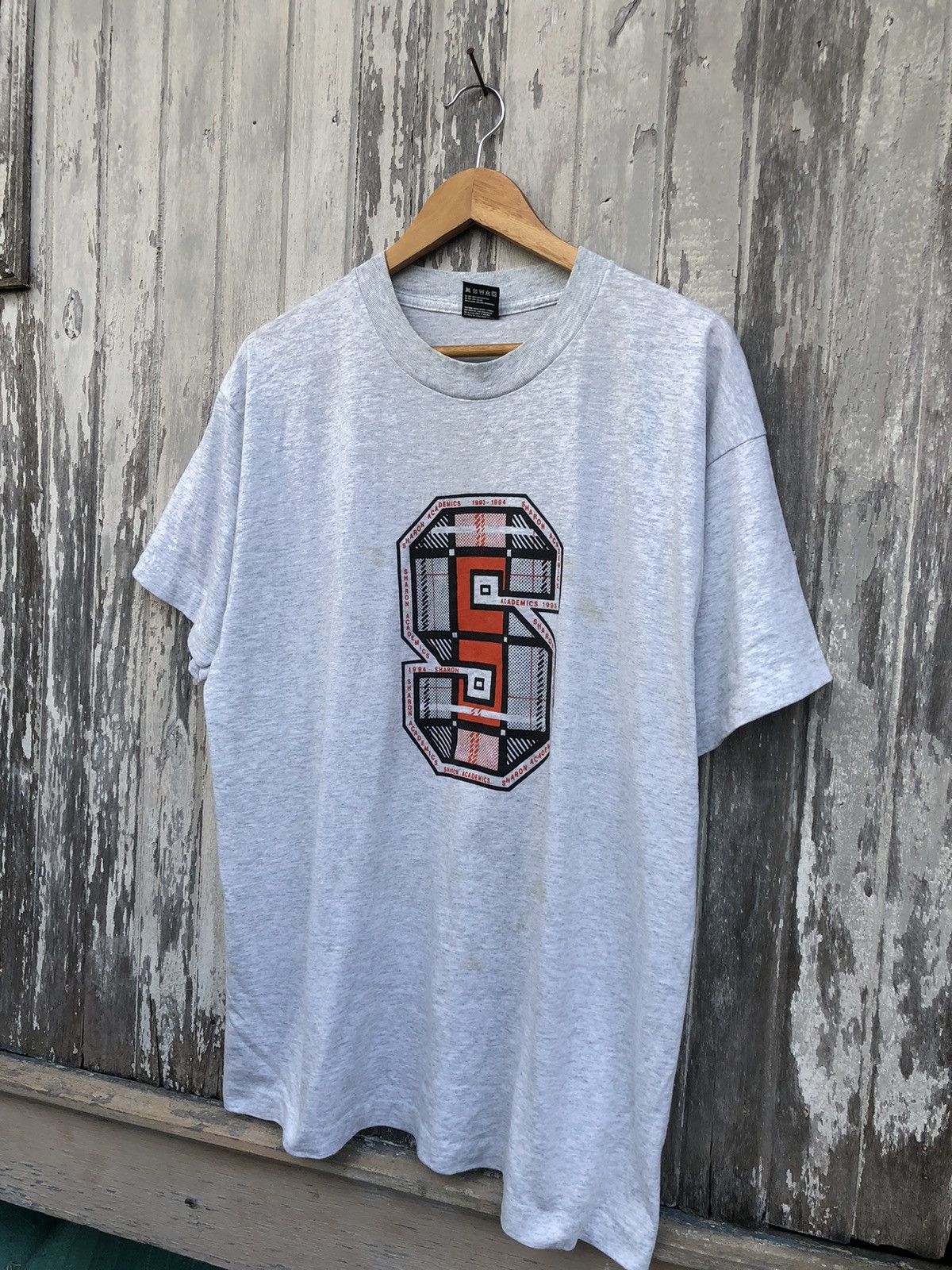 Vintage Vintage 90s Letter S Sharon Academics Tshirt Size US XL / EU 56 / 4 - 4 Thumbnail