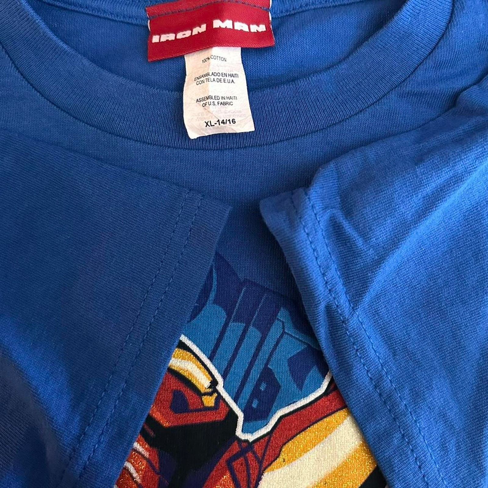 Marvel Comics × Vintage Vintage 2008 Iron Man Surfing Kids Shirt Kids L Size US XS / EU 42 / 0 - 7 Thumbnail