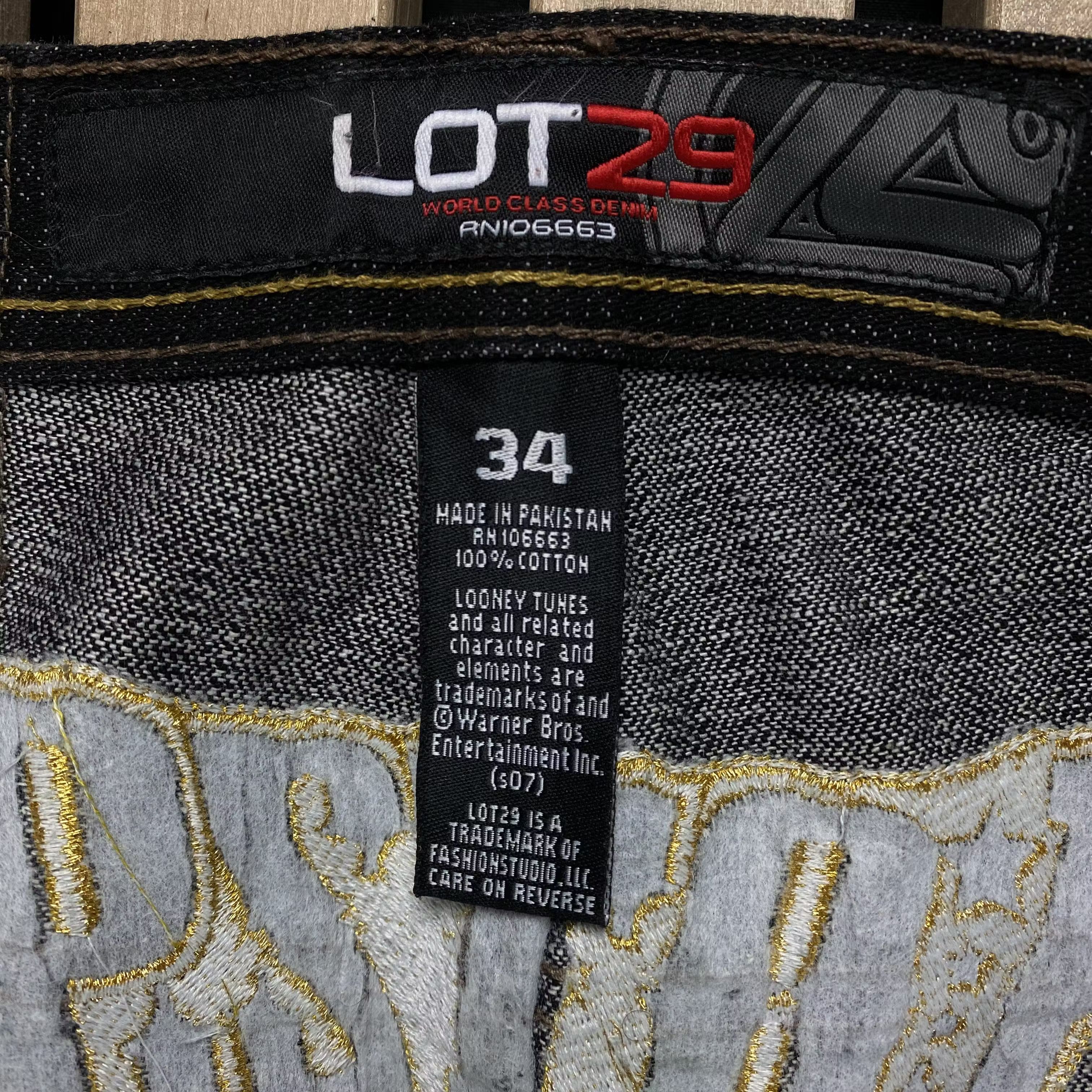 Vintage × Warner Bros Mens Vintage Denim Jeans Lot29 Looney Tunes Size 34 Size US 34 / EU 50 - 5 Thumbnail