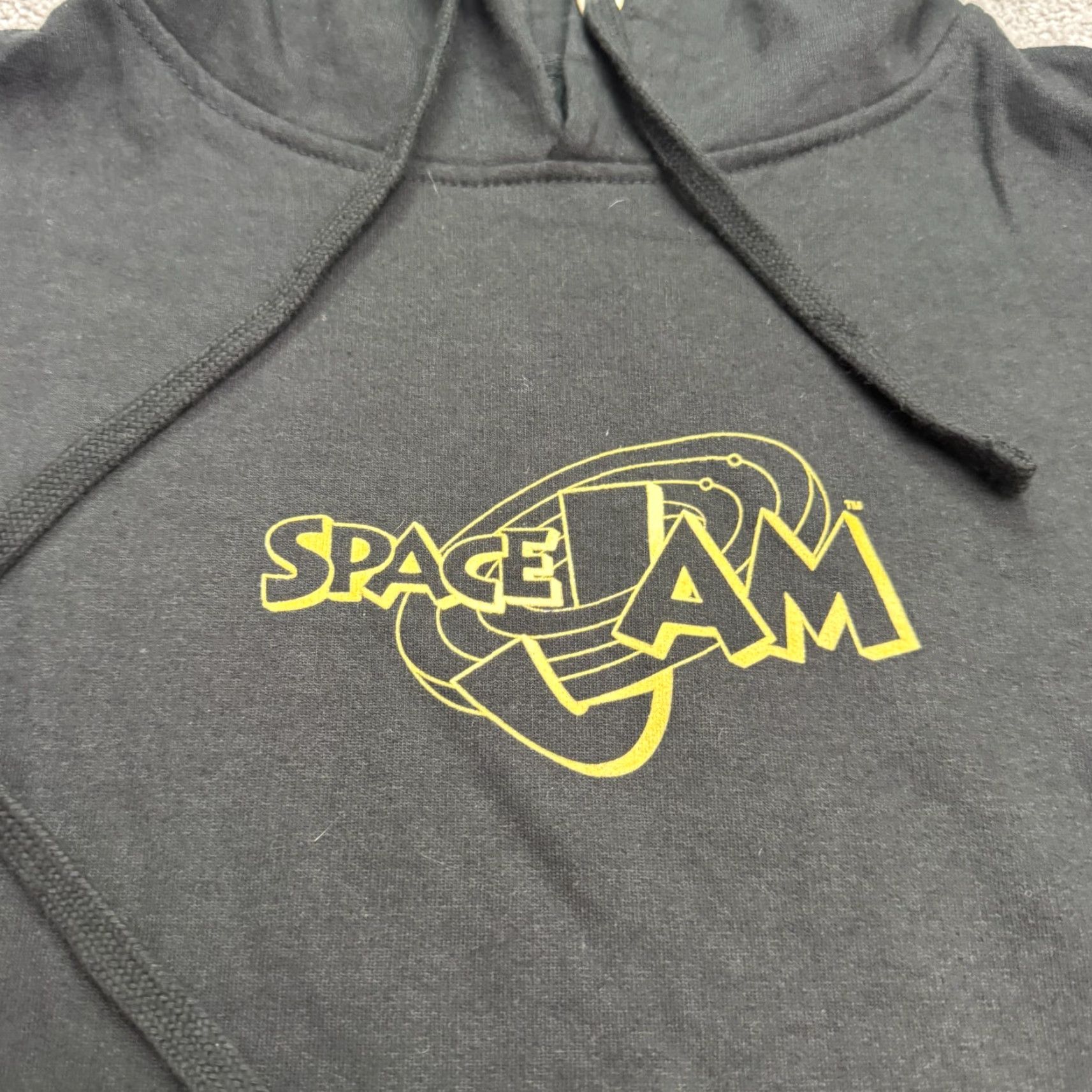 Vintage Space Jam Hoodie Mens Pullover Hooded Fleece Black Bugs Bunny Logo 25th Anniversary Small Size US S / EU 44-46 / 1 - 6 Thumbnail